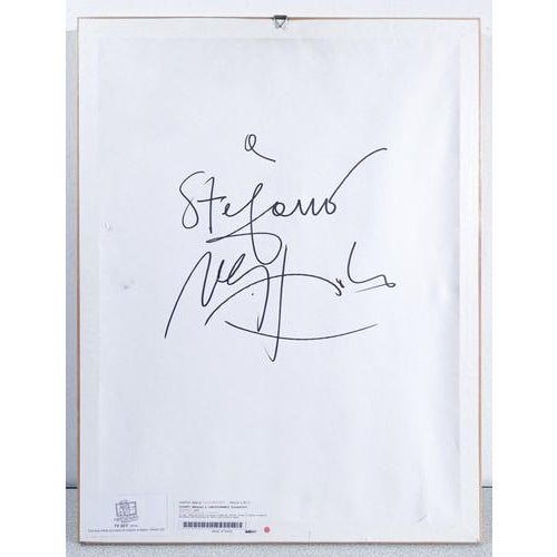 Ugo Nespolo, TV Set, Acrylic on Paper, Framed For Sale - Image 3 of 10