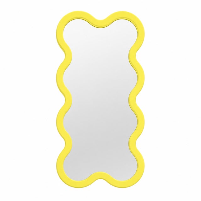 Sky Blue Modern Architectural Narrow Wall Mirror - Hvyli 8 by Oitoproducts For Sale - Image 8 of 15