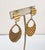 American Vintage 1989 Signed Napier Goldtone Hoop Drop Clip Earrings-2 Pieces For Sale - Image 3 of 9