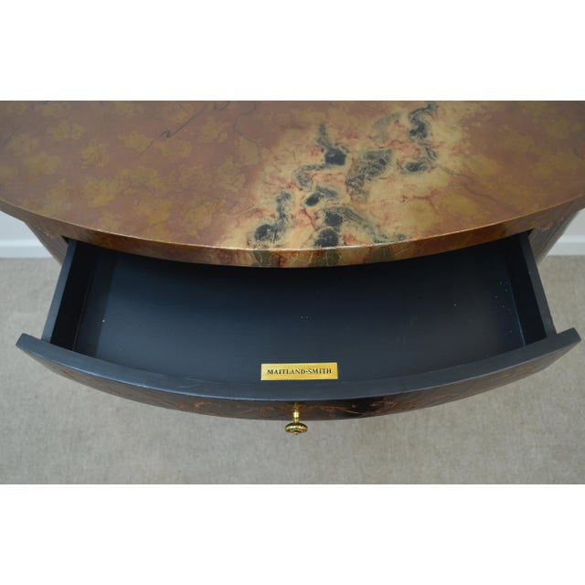 Maitland Smith Demilune Commode Server Buffet For Sale - Image 12 of 13