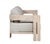 Paradiso Teak Wood Sofa Natural Look - Gray Fabric For Sale - Image 11 of 11