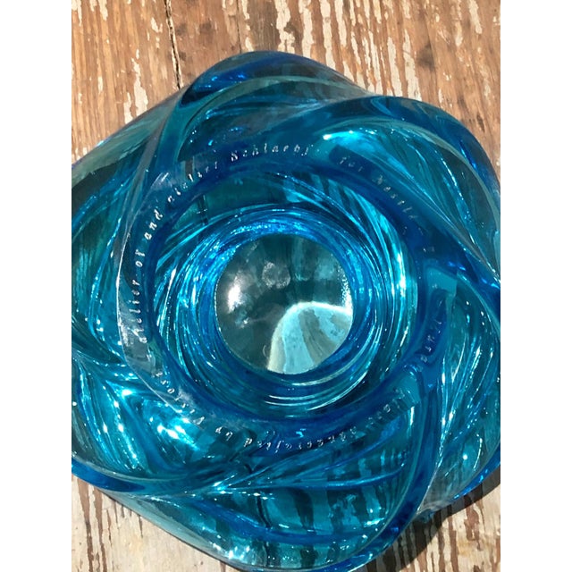Italian Murano Glass Blue Swirl Votive Chairish