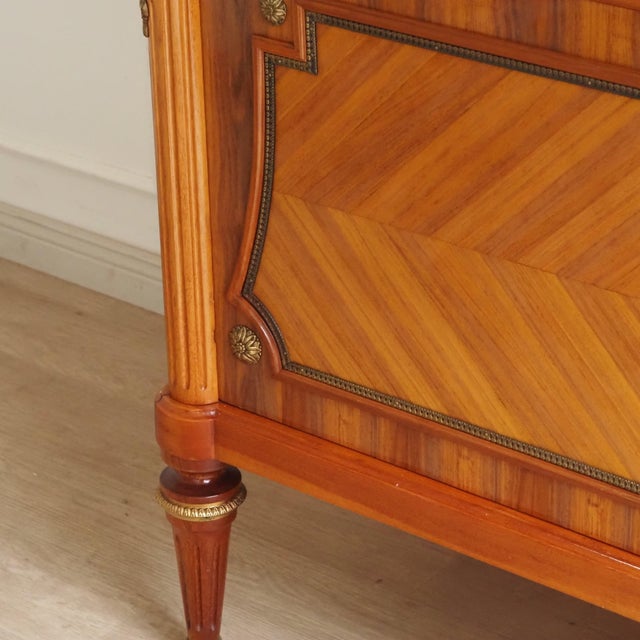 Louis XVI Sideboard with Marble Top, Wood and Bronze Fittings For Sale - Image 11 of 17
