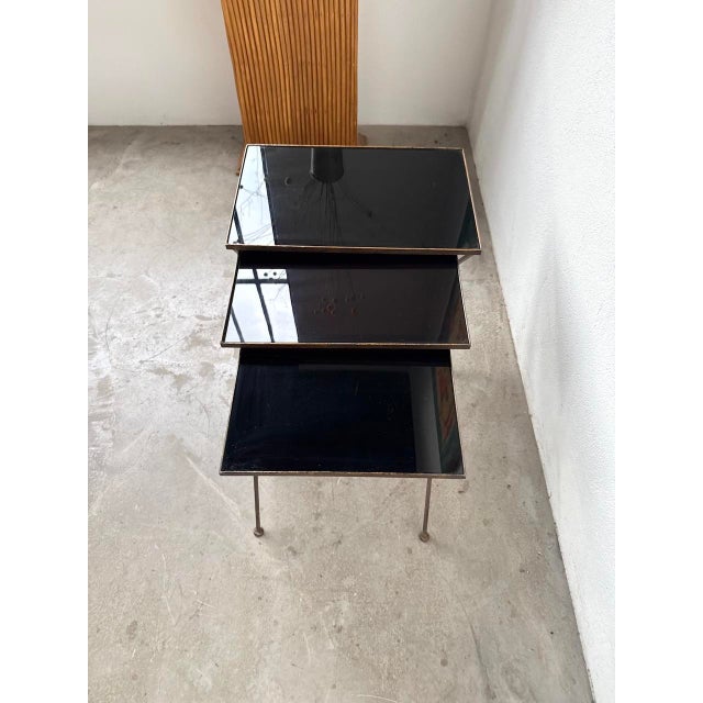 Nesting Tables by Jacques Adnet, 1950s, Set of 3 For Sale - Image 12 of 18