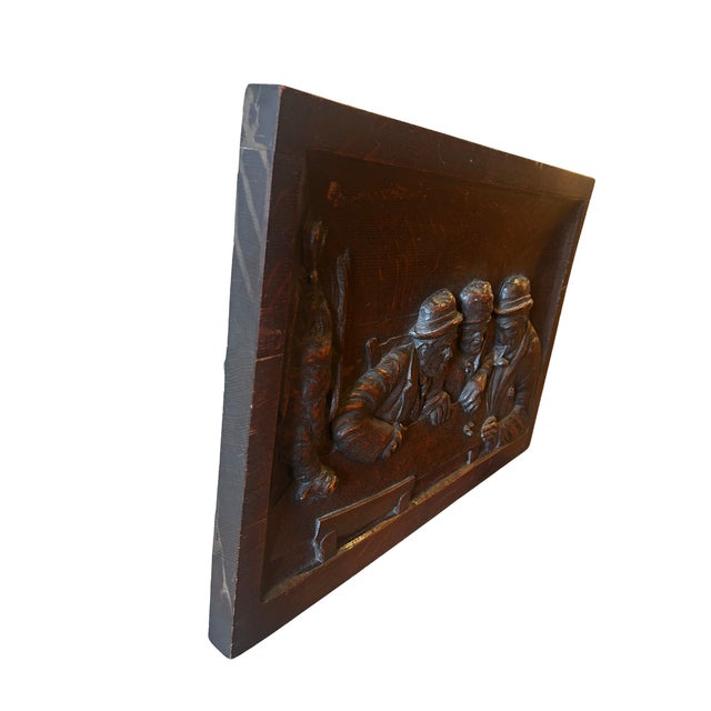 Folk Art C 1900 Oak Carving For Sale - Image 3 of 6