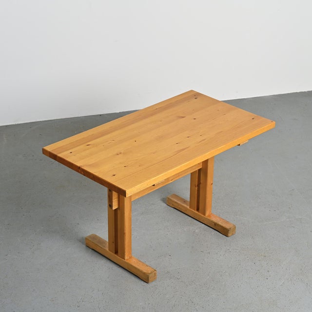 Pine Dining Table by Charlotte Perriand for Les Arcs, France, 1970s For Sale - Image 6 of 15