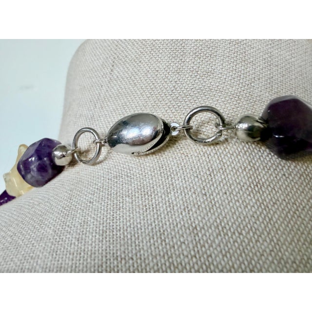 Vintage Amethyst and Citrine Quartz Necklace, 1970s For Sale - Image 14 of 18