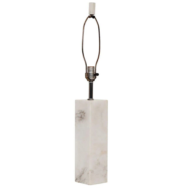 Marble Lamp in the Manner of t.h. Robsjohn-Gibbings For Sale - Image 9 of 9