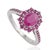 Art Deco Carat&Her Georgian Style Oval Cut Ruby Halo Cluster Ring in Sterling Silver, Size 7 For Sale - Image 3 of 13