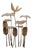 Mid Century Modern Carved Teak Bird of Paradise & Leaf Botanical Arrangement 46" For Sale