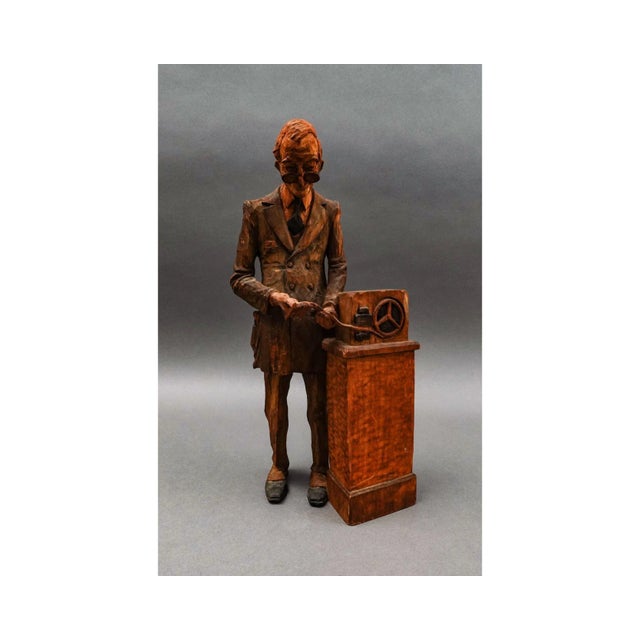 Late 20th Century Emil Janel Sweden Signed Master American Wood Carver Figure For Sale - Image 10 of 10