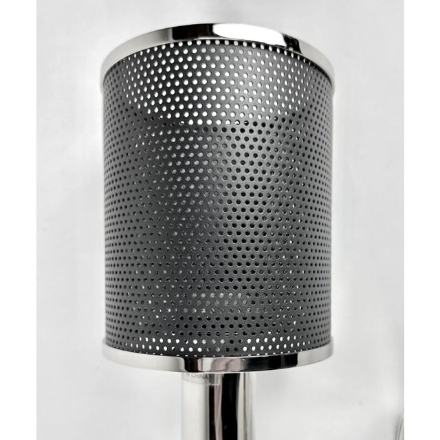 2010s Modern Montecito Single Arm Sconce by Steven Sclaroff for Waterworks in Polished Nickel With Black Shade For Sale - Image 5 of 11