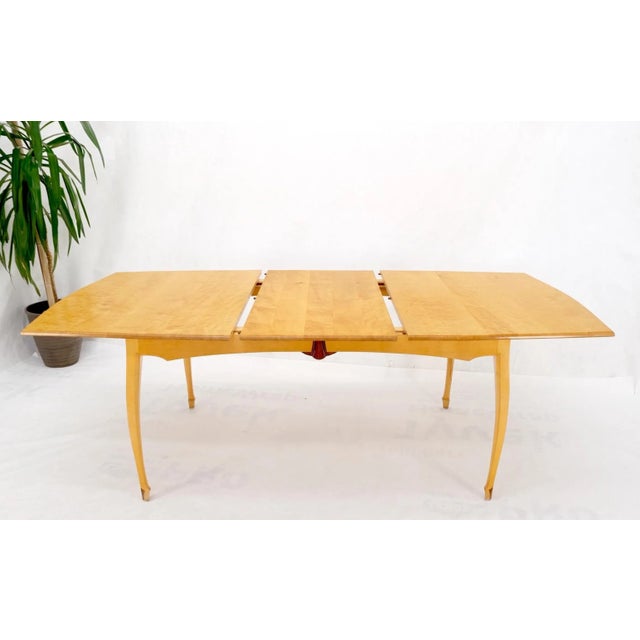 Mid 20th Century Mid 20th Century Solid Curly Maple Table with 6 Chairs Hand Made Jointly Studio Dining Set - 7 Pieces For Sale - Image 5 of 13