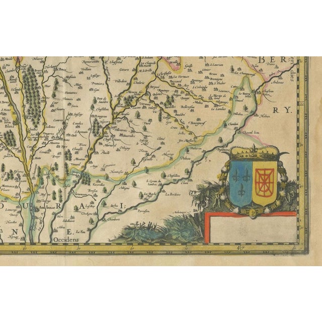 Map of Blaisois by Janssonius, 1633 For Sale - Image 3 of 10
