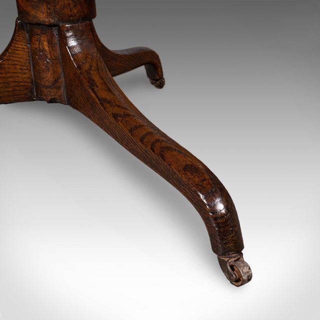 Antique Parlour Drinking Table, Scottish Oak, Tilt Top, Country House, Victorian For Sale - Image 12 of 12