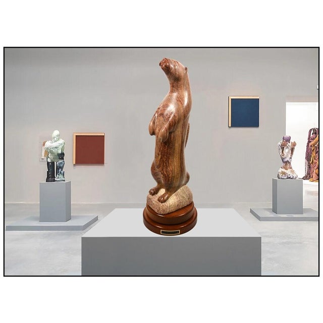 The artwork here, "Ten Hut", is a wonderful depiction of a standing otter, that was created with acute detail and...