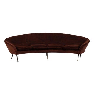 1950s Italian Curved Sofia For Sale