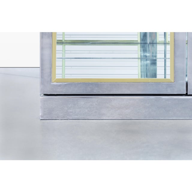 Vintage Chrome and Brass Vitrine / Display Cabinet, Mastercraft Style For Sale - Image 12 of 12