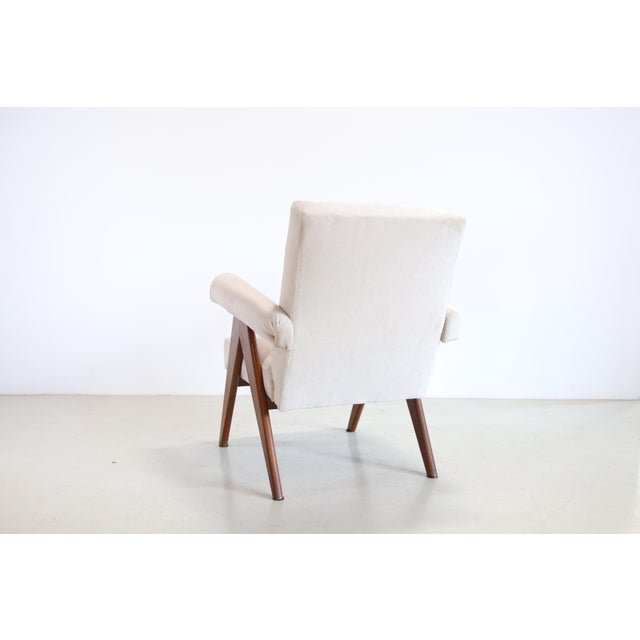 Wood Italian Armchair in Mohair For Sale - Image 7 of 10