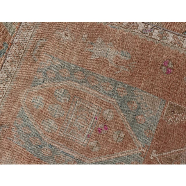 Tribal Medallion Design Antique Persian Kurdish Rug in Warm Earth Tones For Sale - Image 13 of 13