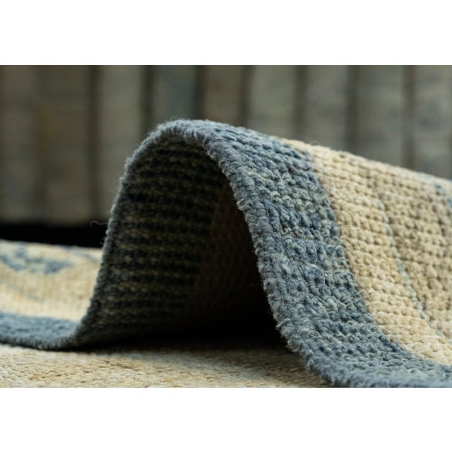 Blue Turkish Oushak Runner Rug 2'11" x 10'1" #17608 For Sale - Image 8 of 8