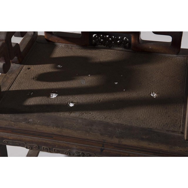 Brown Chinese Qing Rose Chair, 1860s For Sale - Image 8 of 11