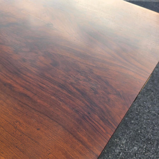 Late 19th/Early 20th Century Italian Rosewood and Walnut Wrought-Iron Campaign Desk For Sale In Washington DC - Image 6 of 9