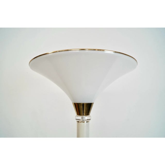 Charles Hollis Jones 1980’s Hollywood Regency Torchiere Floor Lamp For Sale - Image 4 of 9
