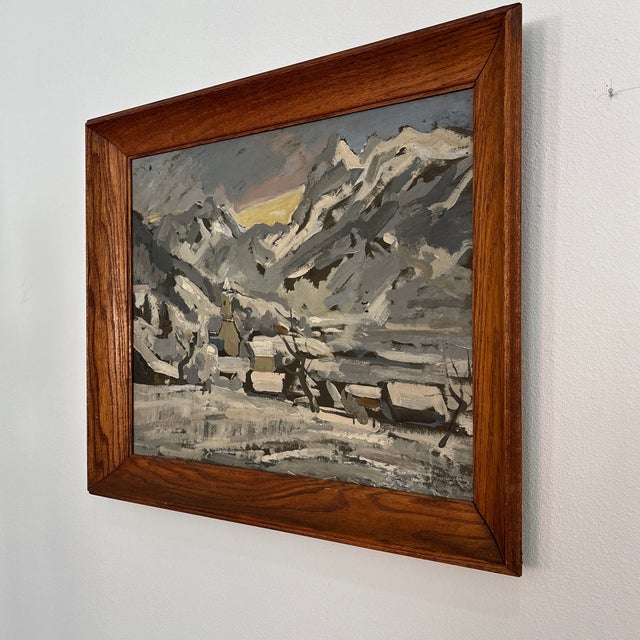 This painting is titled Village in the Mountains by Austrian Wilhelm Kaufman (1895-1975). He is a listed Artist with many...