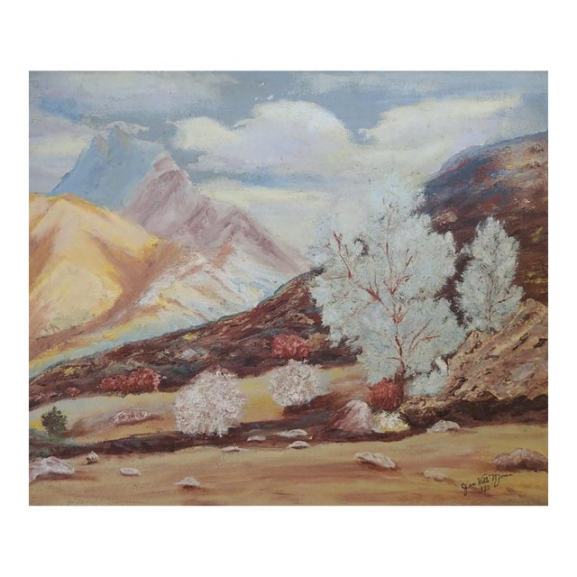 1980 Impressionist Mountain Desert Landscape Painting For Sale