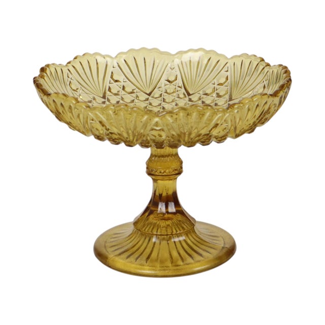 Art Deco Amber Glass Fruit Bowl For Sale - Image 13 of 14