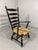 Brown Brutalist Rustic High Ladder Back Armchair, 1960s For Sale - Image 8 of 18
