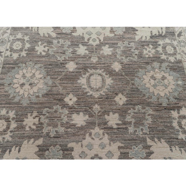 Oushak Rug 5'7" x 8'3" For Sale - Image 4 of 8