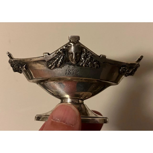 Victorian Antique 19th Century Gorham Sterling Silver Master Salt Cellar Dated 1872 For Sale - Image 3 of 13