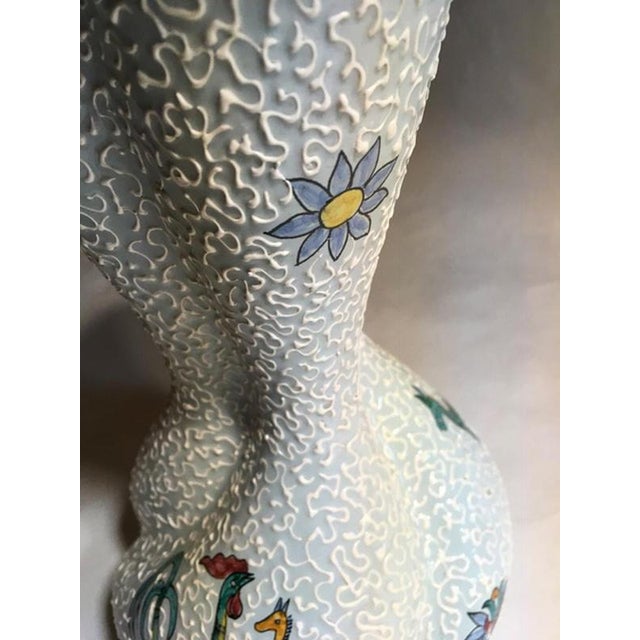 Mid-Century White Enameled Ceramic Vase, Italy, 1960s For Sale - Image 17 of 18