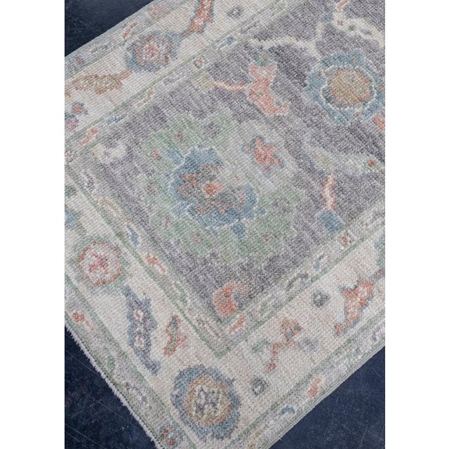 Turkish Turkish Oushak Rug 2'8" x 6'6" For Sale - Image 3 of 8