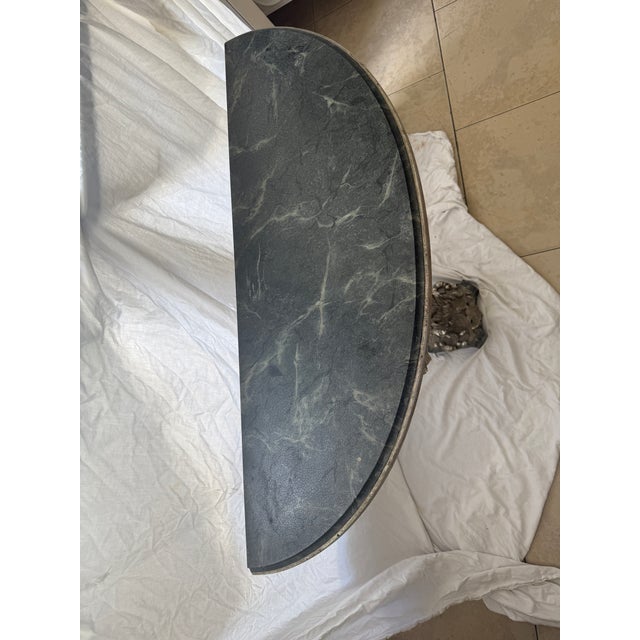 Wood Mid Century Hollywood Regency Palm Console Table in Serge Roche Style For Sale - Image 7 of 15