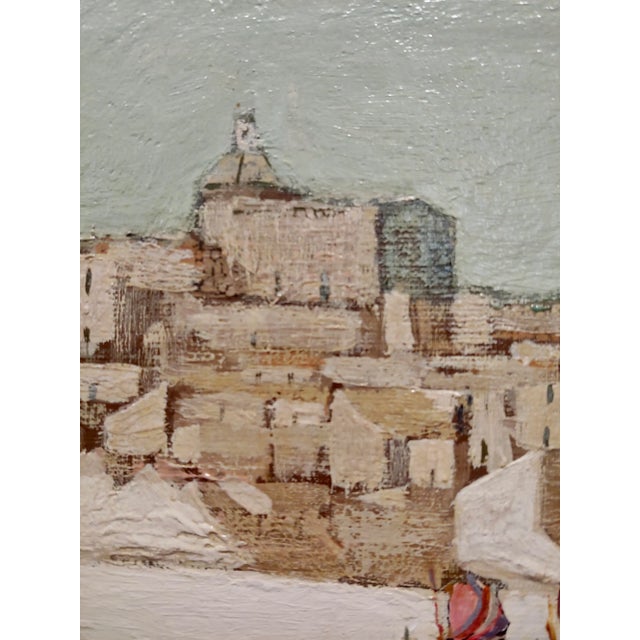 Figurative Nicola Simbari -Old Town Landscape With Wine Carts-1956 Oil Painting For Sale - Image 3 of 11