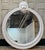 Glass Regency Style White-Lacquered Lion & Serpent Circular Mirror, Style Thomas Hope For Sale - Image 7 of 11