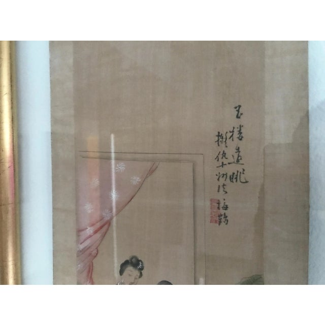 Early 20th Century Chinese Watercolor Painting, Framed For Sale In Palm Springs - Image 6 of 9
