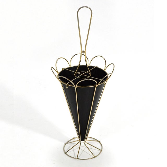Whimsical Brass Umbrella Stand For Sale - Image 4 of 6