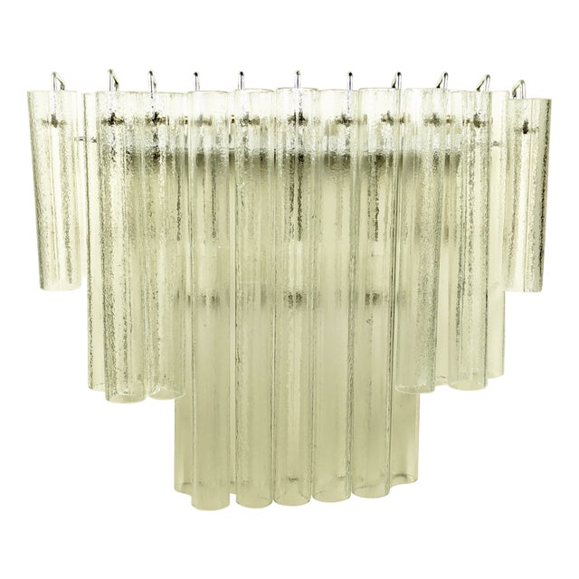 Italian Sconce in Clear Molded Glass and Chrome-Plated Metal, 1970s For Sale