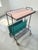 Side Table with Magazine Rack on Casters in Metal and Veneer, 1960s For Sale - Image 4 of 11