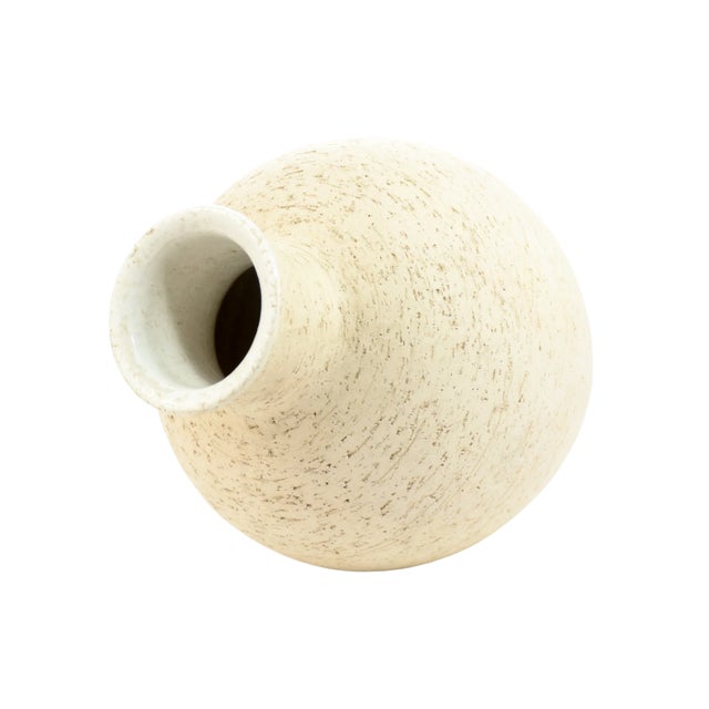 Midcentury Textured Studio Art Pottery Vase For Sale - Image 4 of 6