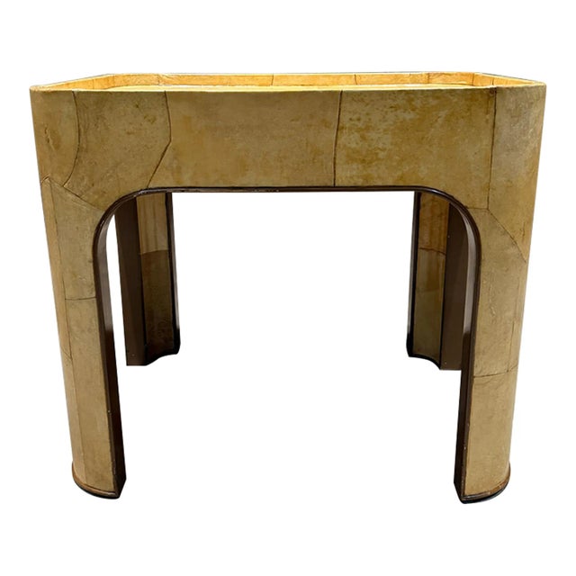 1980s Goatskin Side Table Style of Karl Springer For Sale