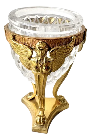 Antique, French Crystal and Gilt Bronze Vase