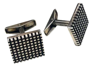 Allan Adler Sterling Silver Modernist Cufflinks, Circa 1963