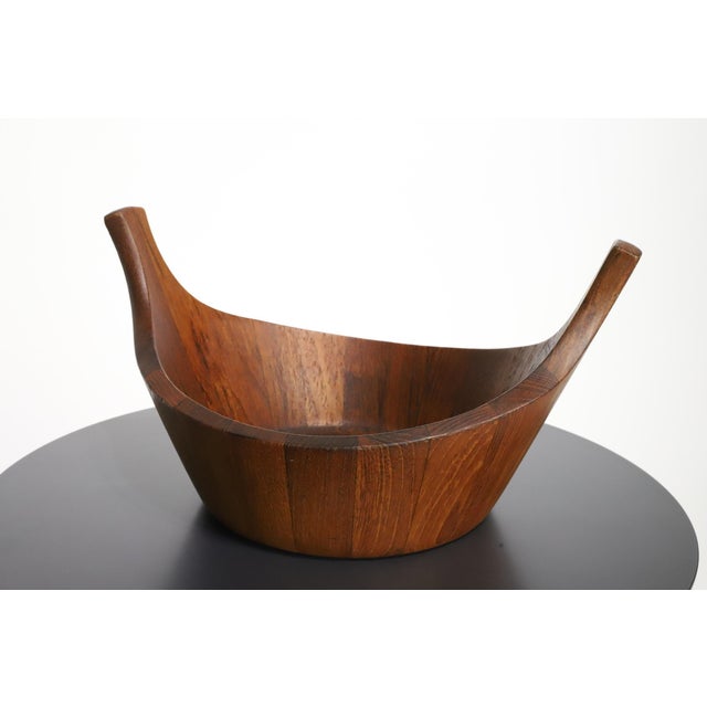 1950s 1950s Dansk Teak Staved Viking Salad Bowl by Jens Quistgaard For Sale - Image 5 of 17