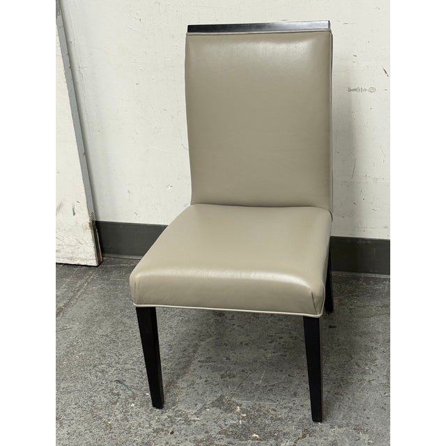 Swaim Vibe Leather Side Chair For Sale - Image 12 of 12