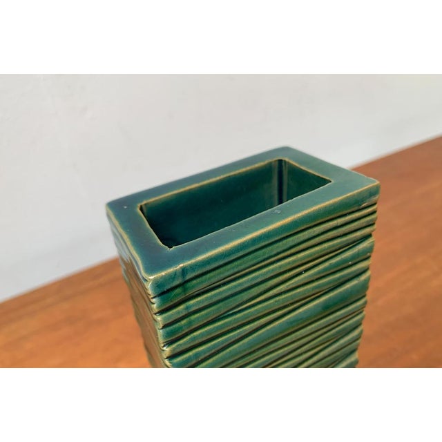 Mid-Century Italian Minimalist Pottery Block Vase from Bitossi, 1960s For Sale - Image 10 of 18